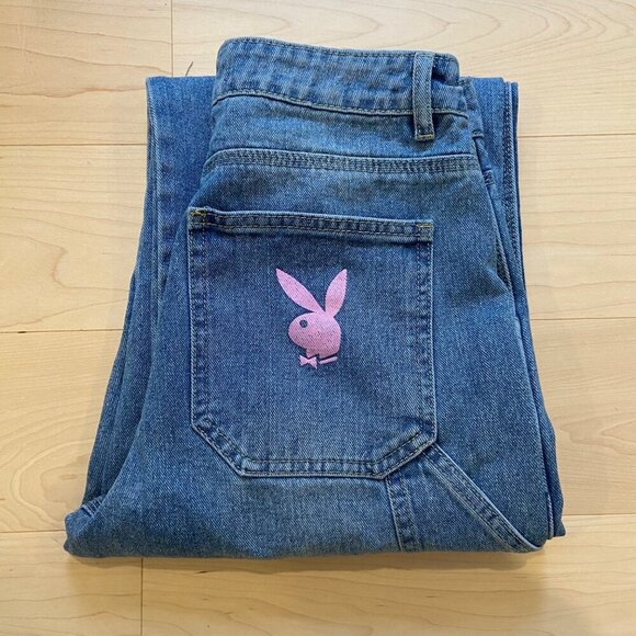 Playboy Womens High-Rise Light Wash Denim Carpenter Style Jeans Size 0 - Picture 4 of 8